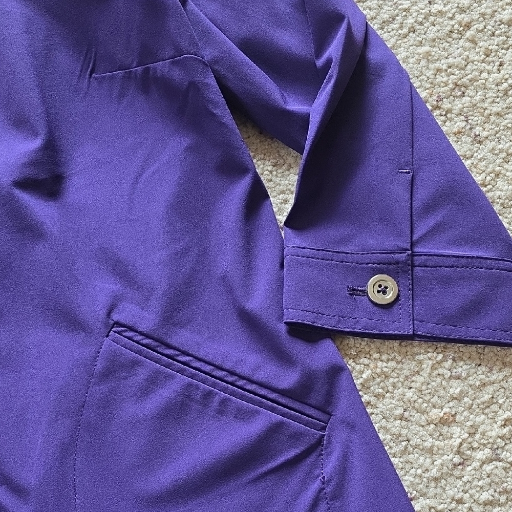 Women’s Purple Zip-Front Jacket - Picture 6 of 8